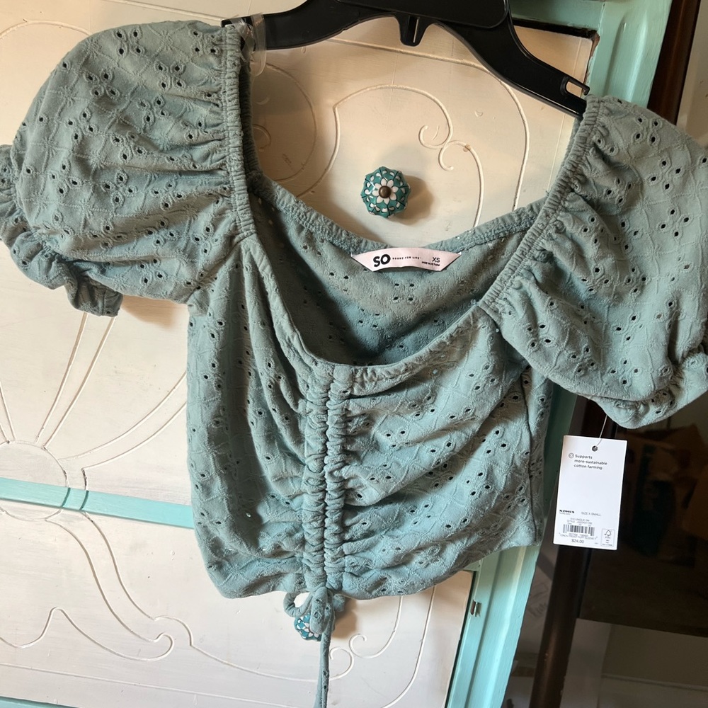 SO Mint Crop Top NWT